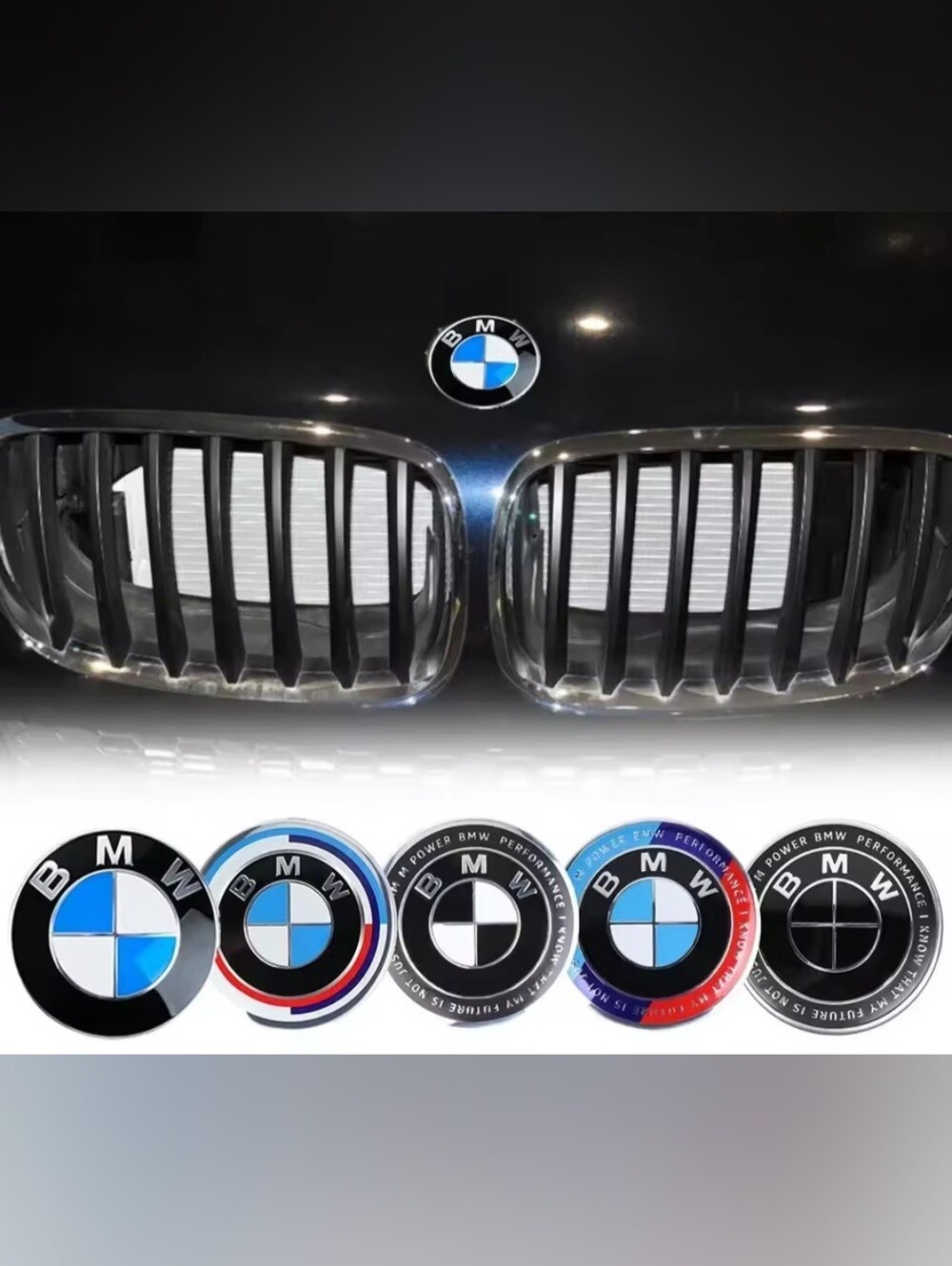 BMW 82MM Hood Badge Roundel Emblem Bonnet 3.22" See All 7 Styles